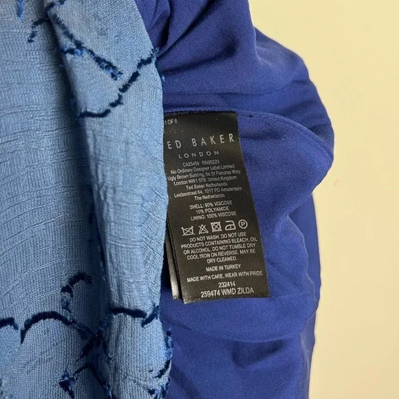 SOLD - NWT Ted Baker London Zilda Puff Sleeve Midi Dress - Picture 11 of 12